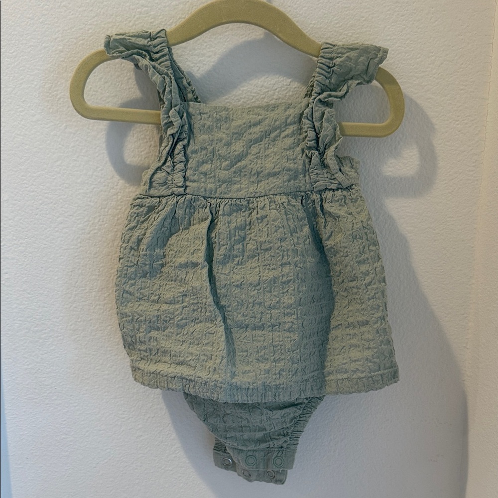 Carter's Green Ruffled Diaper Cover Set